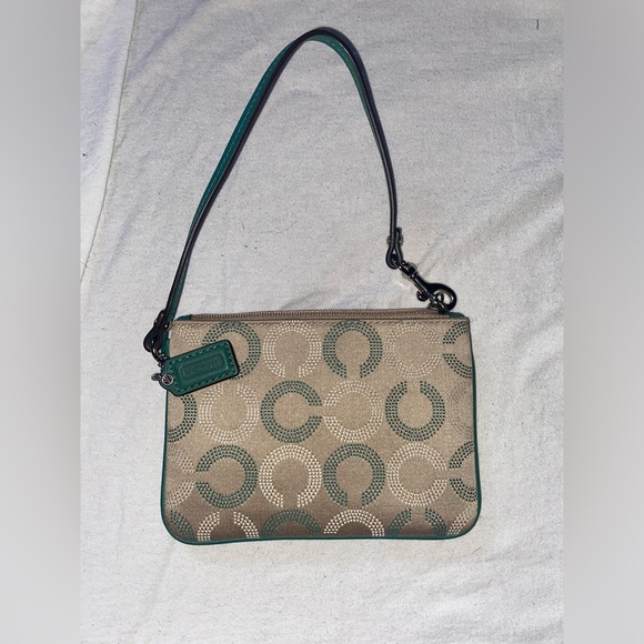 Vintage Coach Ashley Dotted OP Art Wristlet - Picture 1 of 4